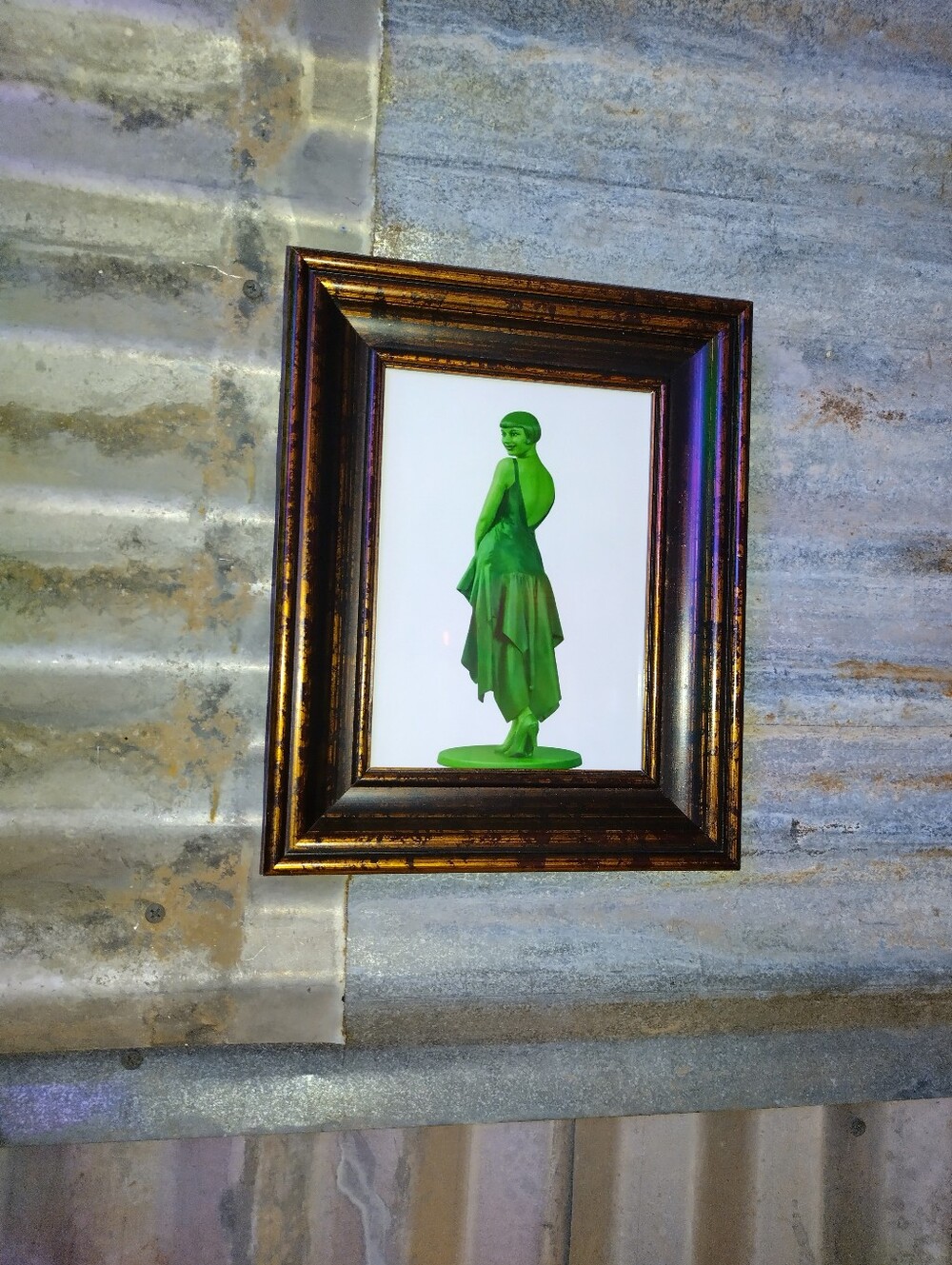 Flapper Girl Roaring 20's Speakeasy Plastic Army Man Framed Art Print
